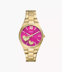 ES5325 - Fossil Scarlette Three-Hand Gold-Tone Stainless Steel Watch For Women