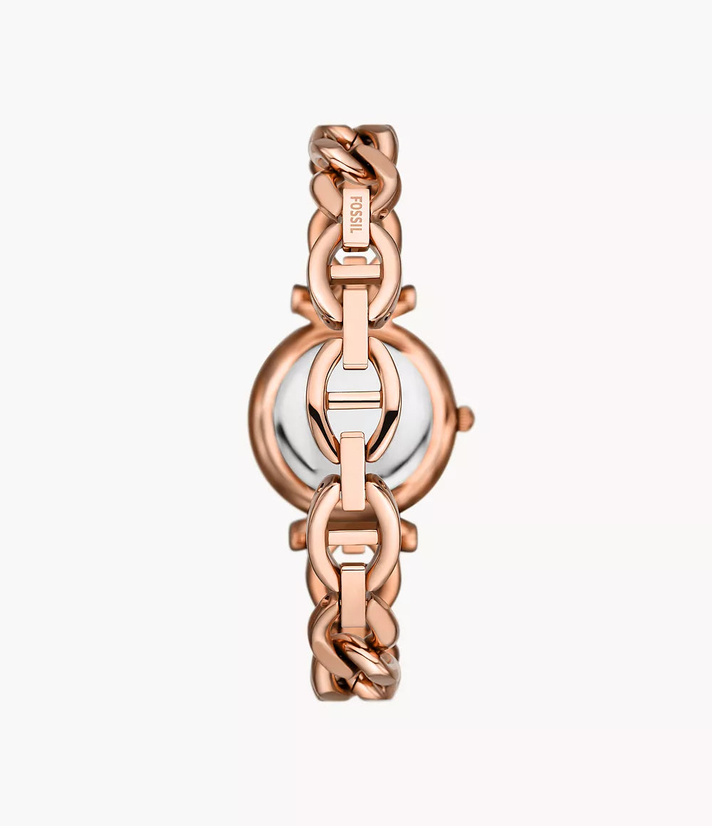 Carlie Mini Three-Hand Rose Gold-Tone Stainless Steel Watch ES5330