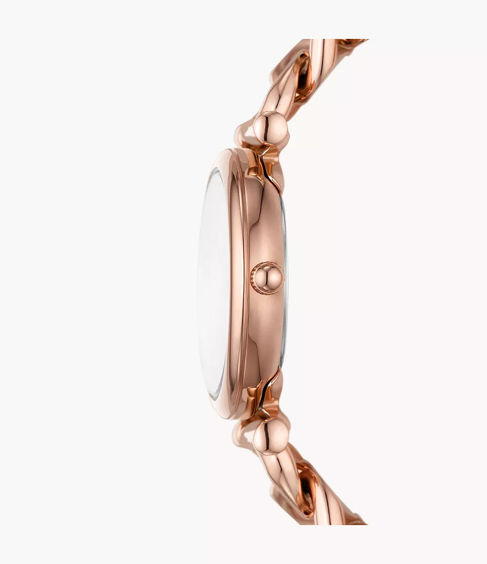 Carlie Mini Three-Hand Rose Gold-Tone Stainless Steel Watch ES5330