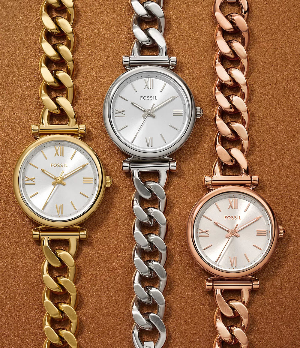 Carlie Mini Three-Hand Rose Gold-Tone Stainless Steel Watch ES5330