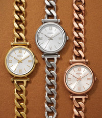Carlie Mini Three-Hand Rose Gold-Tone Stainless Steel Watch ES5330