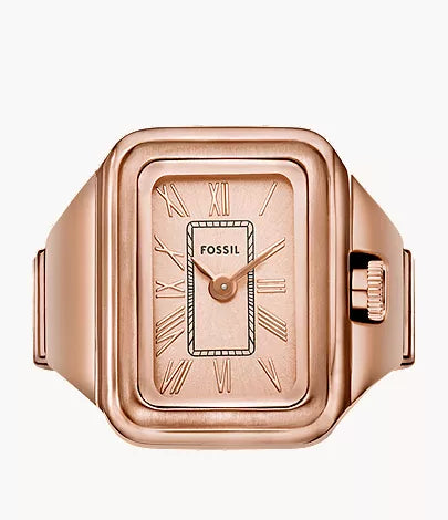 Raquel Watch Ring Two-Hand Rose Gold-Tone Stainless Steel ES5345