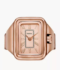 Raquel Watch Ring Two-Hand Rose Gold-Tone Stainless Steel ES5345
