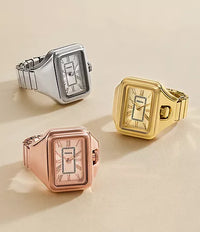 Raquel Watch Ring Two-Hand Rose Gold-Tone Stainless Steel ES5345