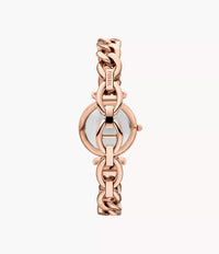 Carlie Three-Hand Rose Gold-Tone Stainless Steel Watch and Bracelet Set ES5378SET