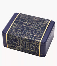 Carlie Three-Hand Rose Gold-Tone Stainless Steel Watch and Bracelet Set ES5378SET