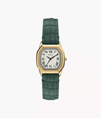 ES5427 Harlow Three-Hand Green Croco Leather Watch