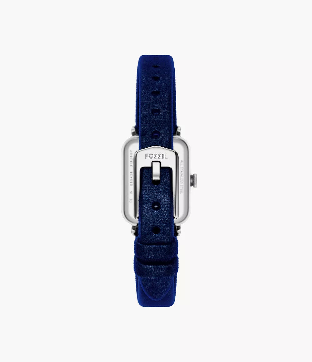 Raquel Mini 18 mm Two-Hand Blue Velvet Watch ES5436