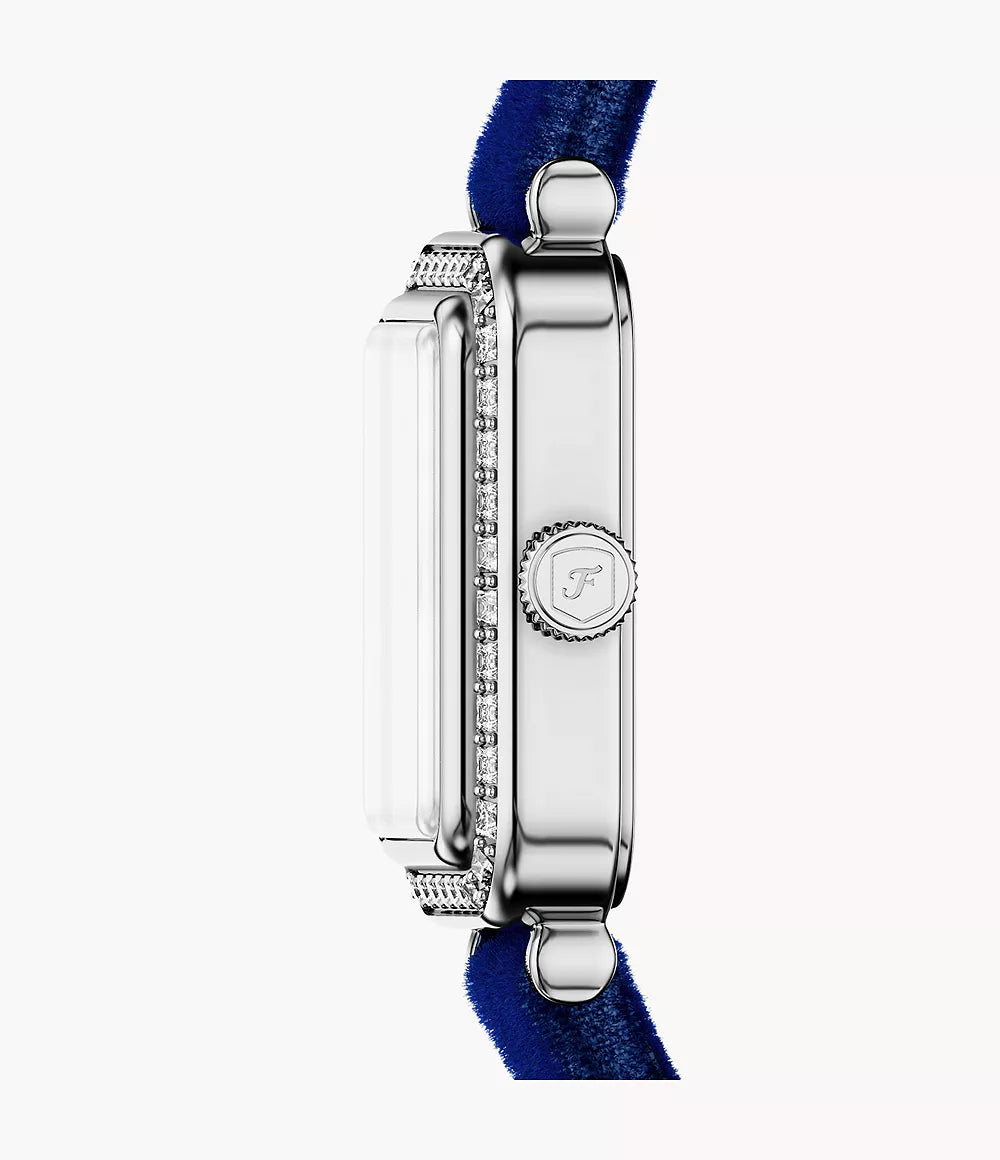 Raquel Mini 18 mm Two-Hand Blue Velvet Watch ES5436