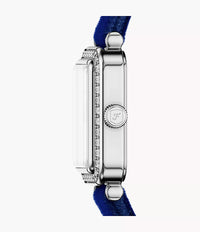 Raquel Mini 18 mm Two-Hand Blue Velvet Watch ES5436
