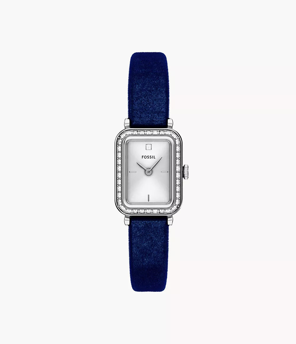 Raquel Mini 18 mm Two-Hand Blue Velvet Watch ES5436