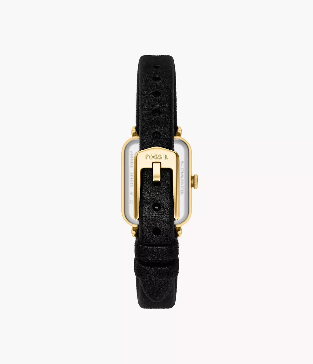 Raquel Mini 18 mm Two-Hand Black Velvet Watch ES5437