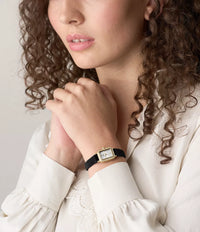 Raquel Mini 18 mm Two-Hand Black Velvet Watch ES5437