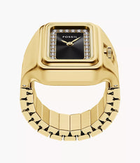 Raquel Watch Ring Two-Hand Gold-Tone Stainless Steel Watch ES5447