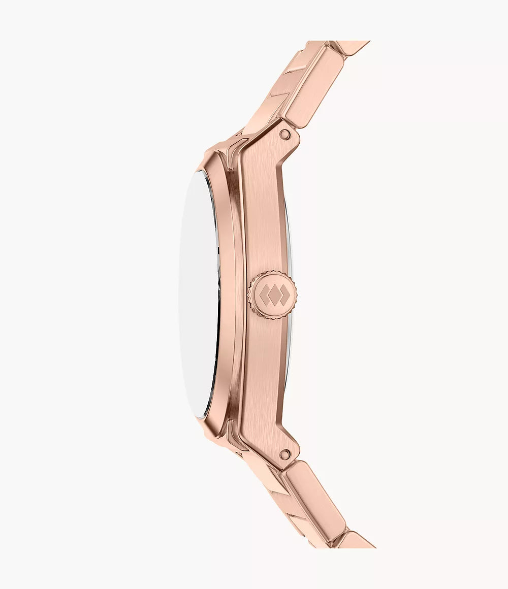 Everett 27mm Three-Hand Rose Gold-Tone Stainless Steel Watch ES5491
