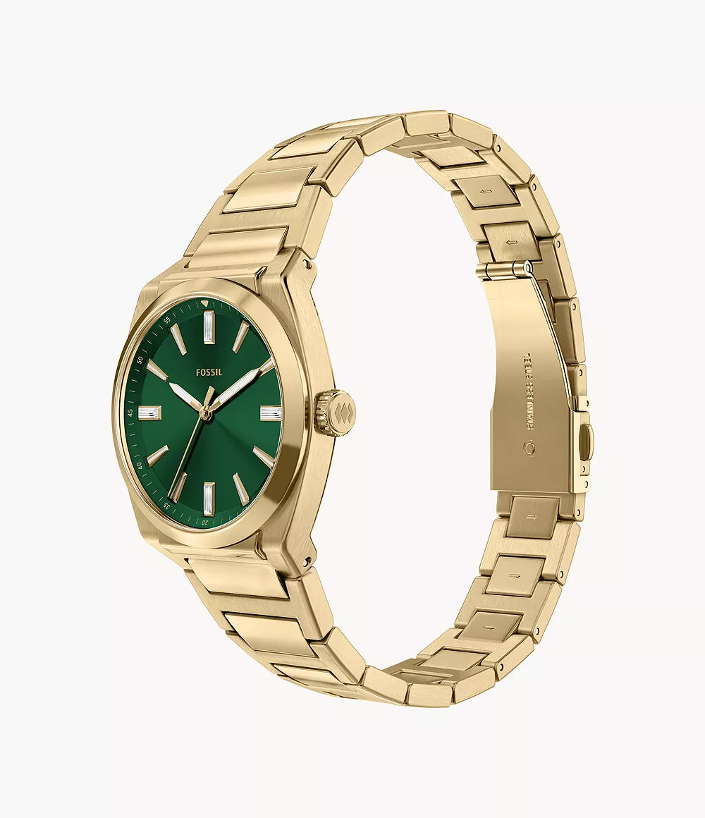 Everett 27mm Three-Hand Gold-Tone Stainless Steel Watch ES5493