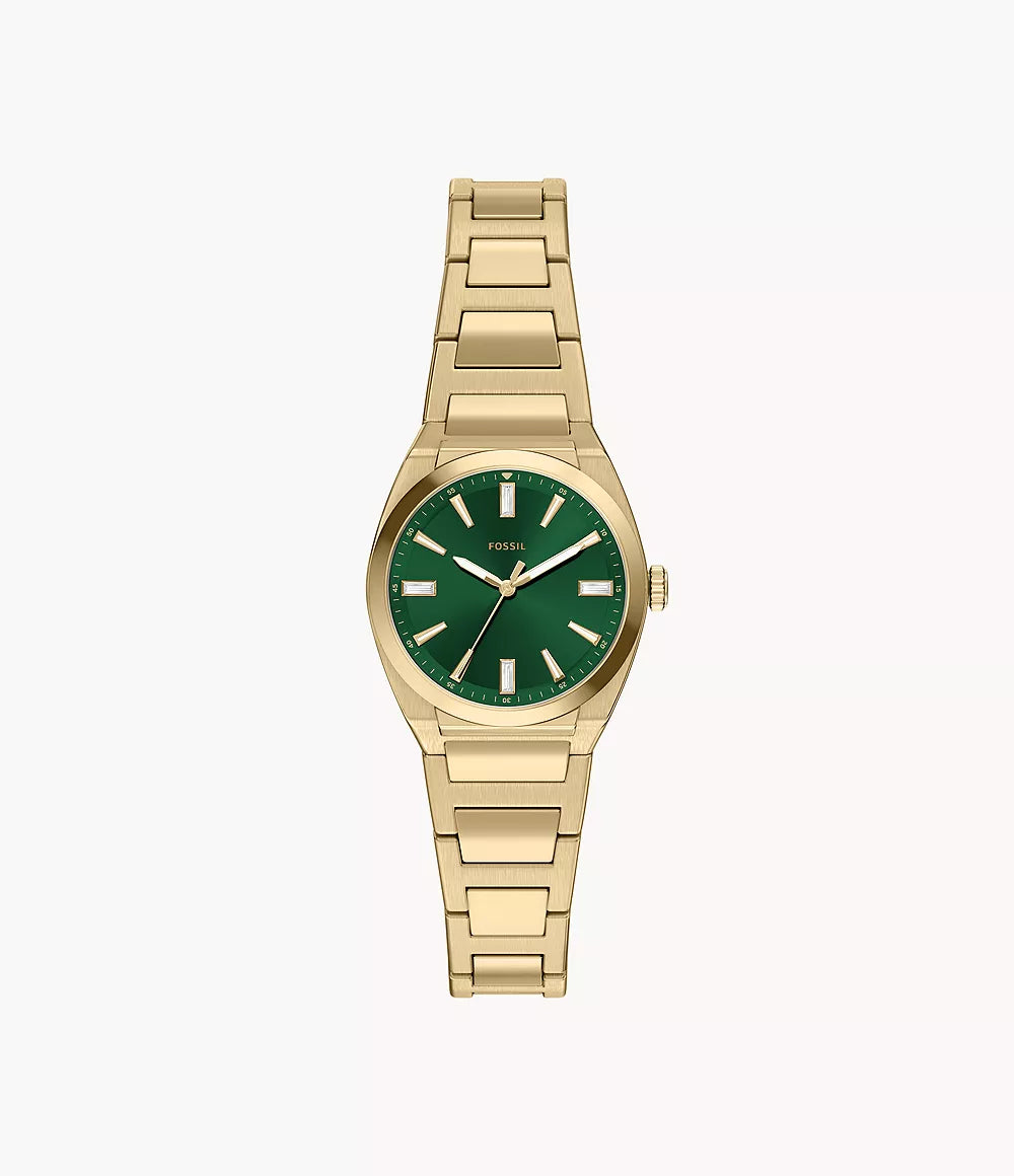 Everett 27mm Three-Hand Gold-Tone Stainless Steel Watch ES5493