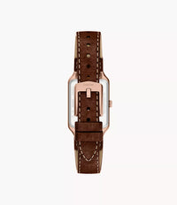 Raquel 23mm Three-Hand Date Brown Leather Watch ES5503