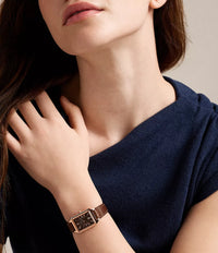 Raquel 23mm Three-Hand Date Brown Leather Watch ES5503