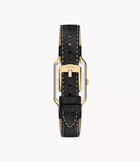Raquel 23mm Three-Hand Date Black Leather Watch ES5505