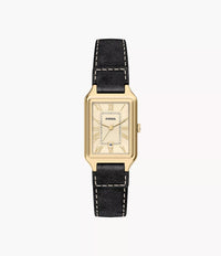 Raquel 23mm Three-Hand Date Black Leather Watch ES5505