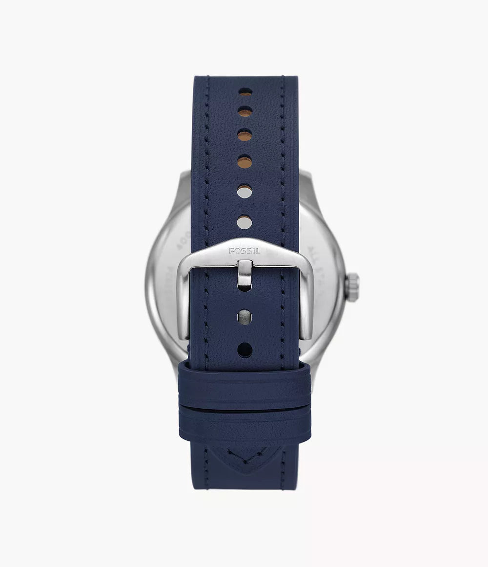 FS5924 - Fossil Dayliner Three-Hand Navy Leather Watch For Men