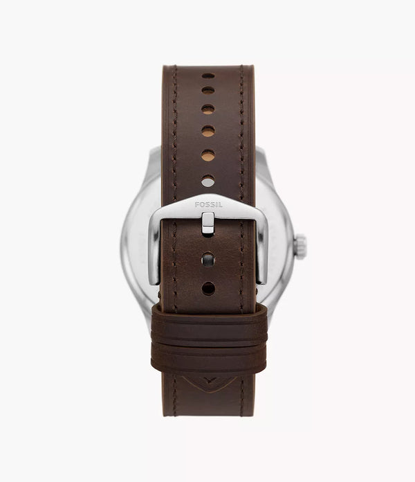 FS5927 - Fossil Dayliner Three-Hand Brown Leather Watch For Men