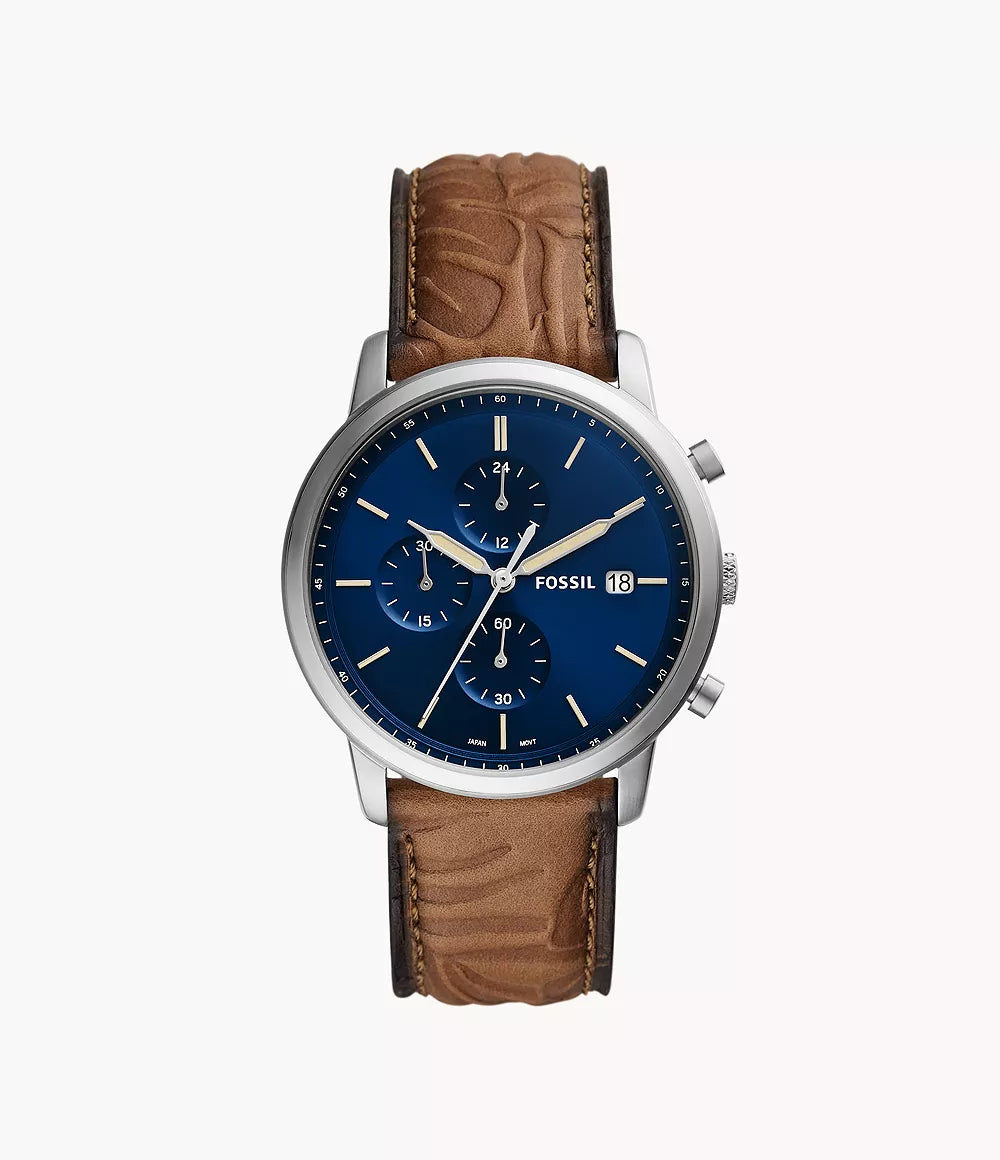 FS5928 - Fossil Minimalist Chronograph Tan LiteHide™ Leather Watch For Men