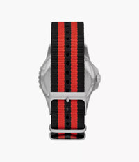 FB - 01 Three-Hand Black and Red Nylon Watch FS5929