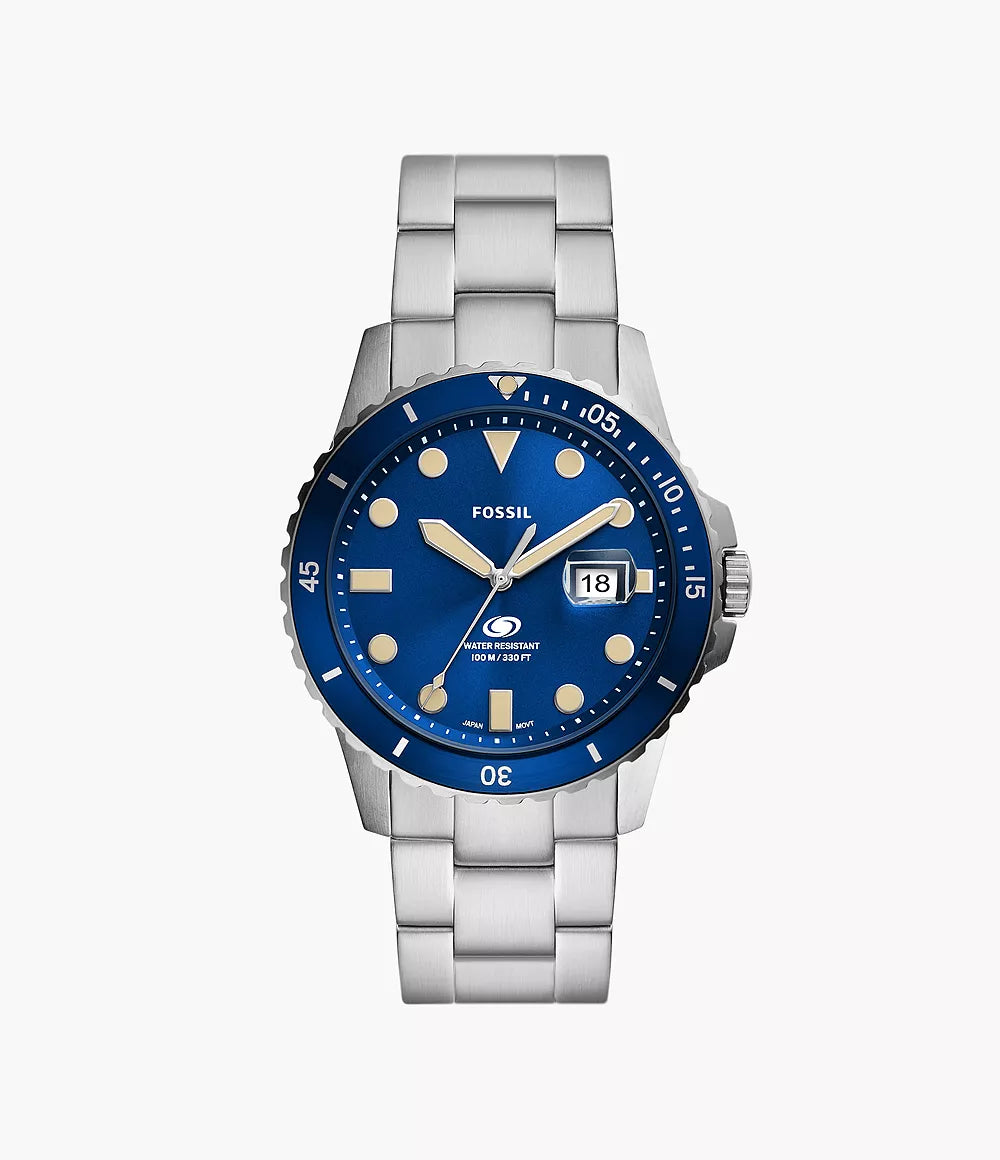 FS5949 - Fossil Blue Dive Three-Hand Date Stainless Steel Watch For Men