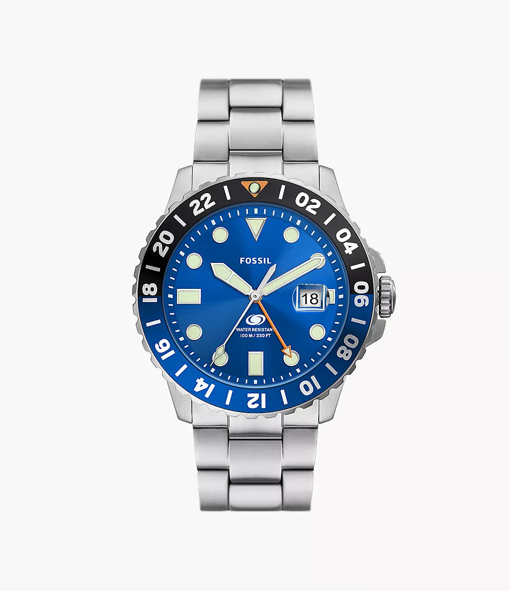 FS5991 - Fossil Blue GMT Stainless Steel Watch For Men