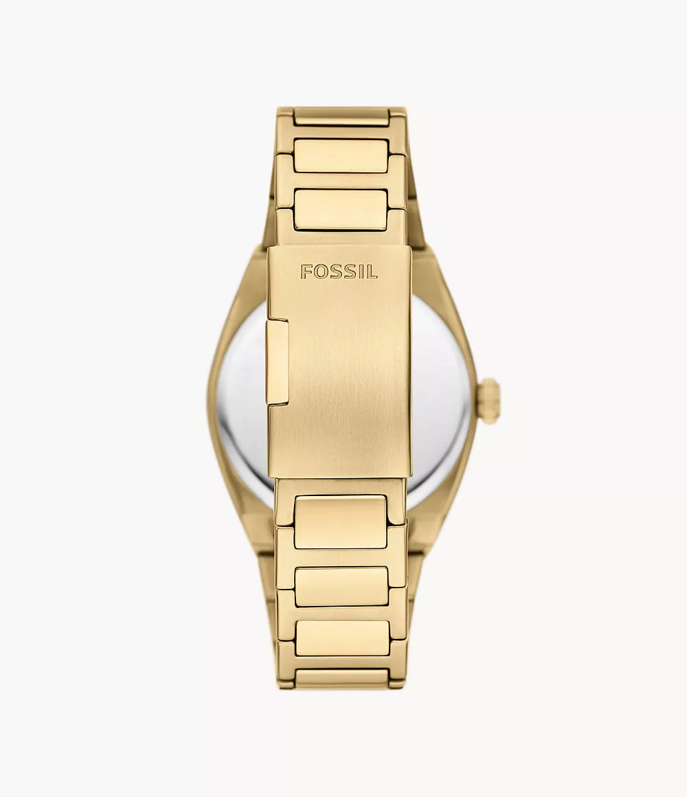 FS6037 - Fossil Everett Three-Hand Gold-Tone Stainless Steel Watch For Men