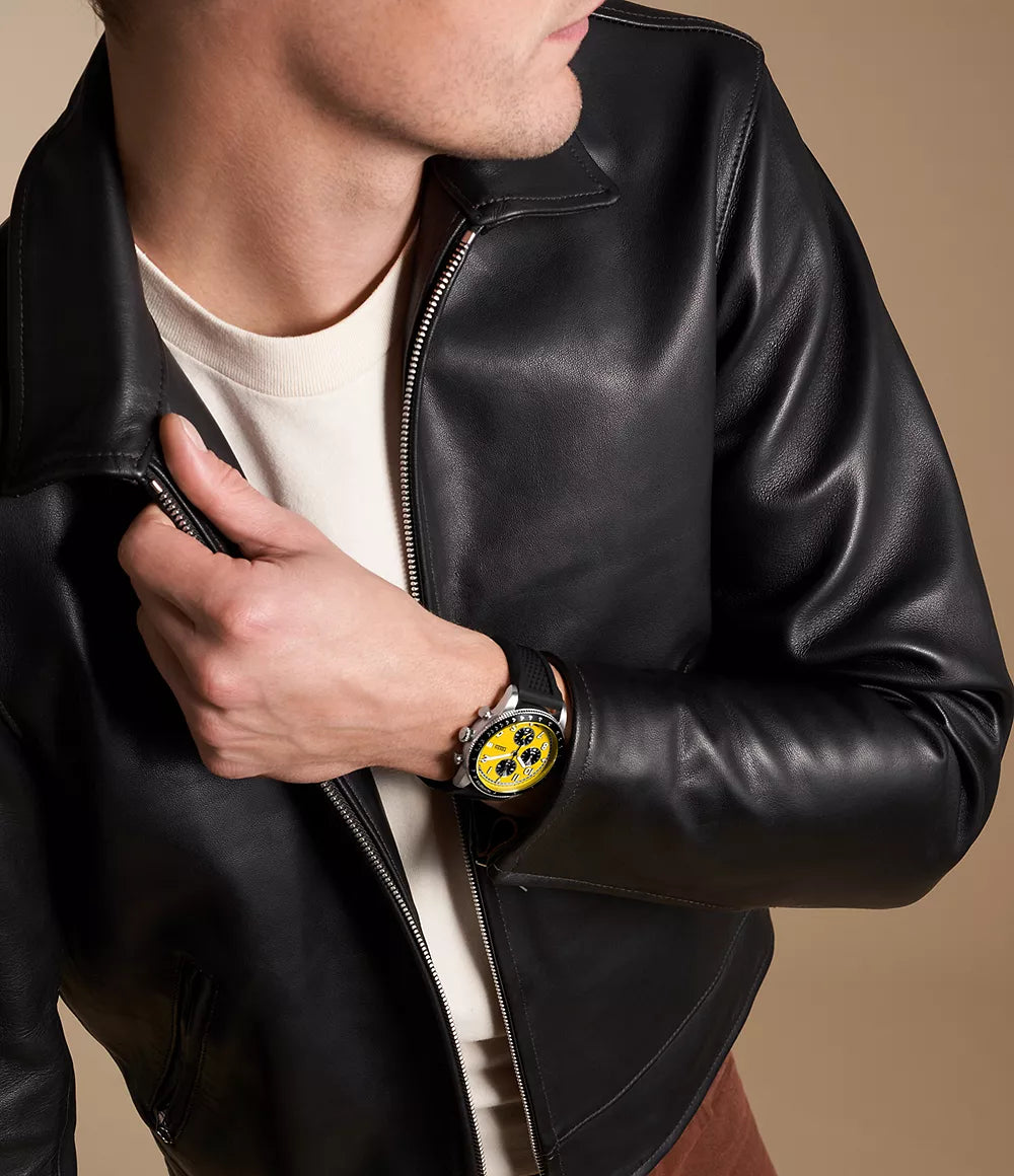 Sport Tourer Chronograph Black Silicone Watch FS6044