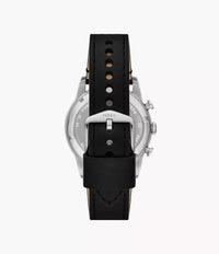 Sport Tourer Chronograph Black Leather Watch FS6086