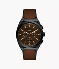 Everett 44mm Chronograph Brown Leather Watch FS6108