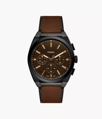 Everett 44mm Chronograph Brown Leather Watch FS6108