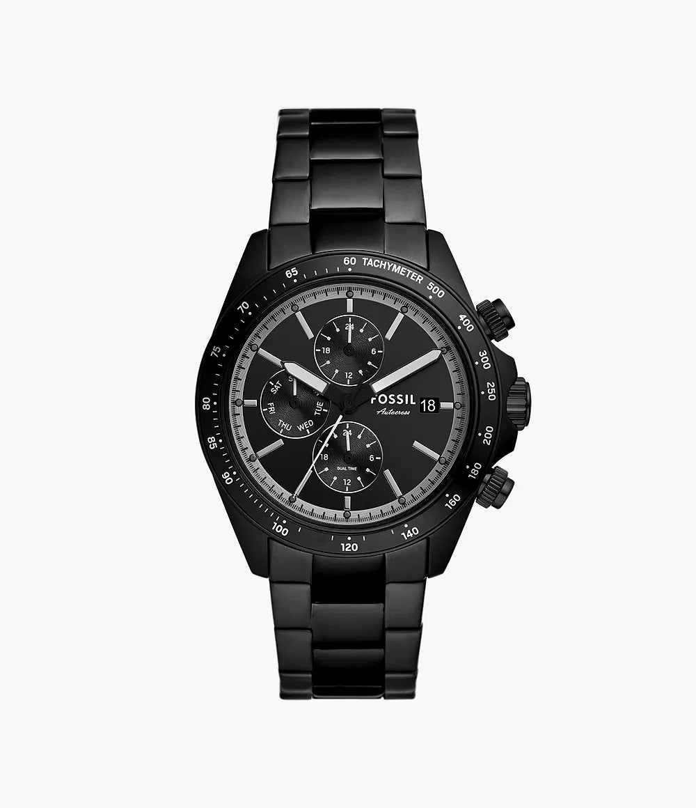 Autocross Multifunction Black Stainless Steel Watch FS6125