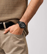 Autocross Multifunction Black Stainless Steel Watch FS6125