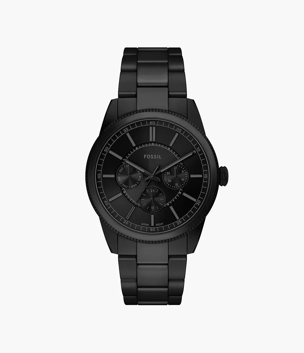 Pearson 42mm Multifunction Black Stainless Steel Watch FS6135