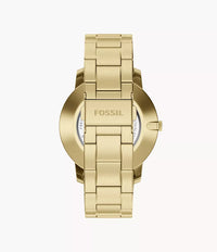 Minimalist 44mm Three-Hand Gold-Tone Stainless Steel Watch FS6181