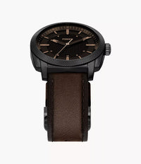 Machine 41mm Three-Hand Date Brown Leather Watch FS6187