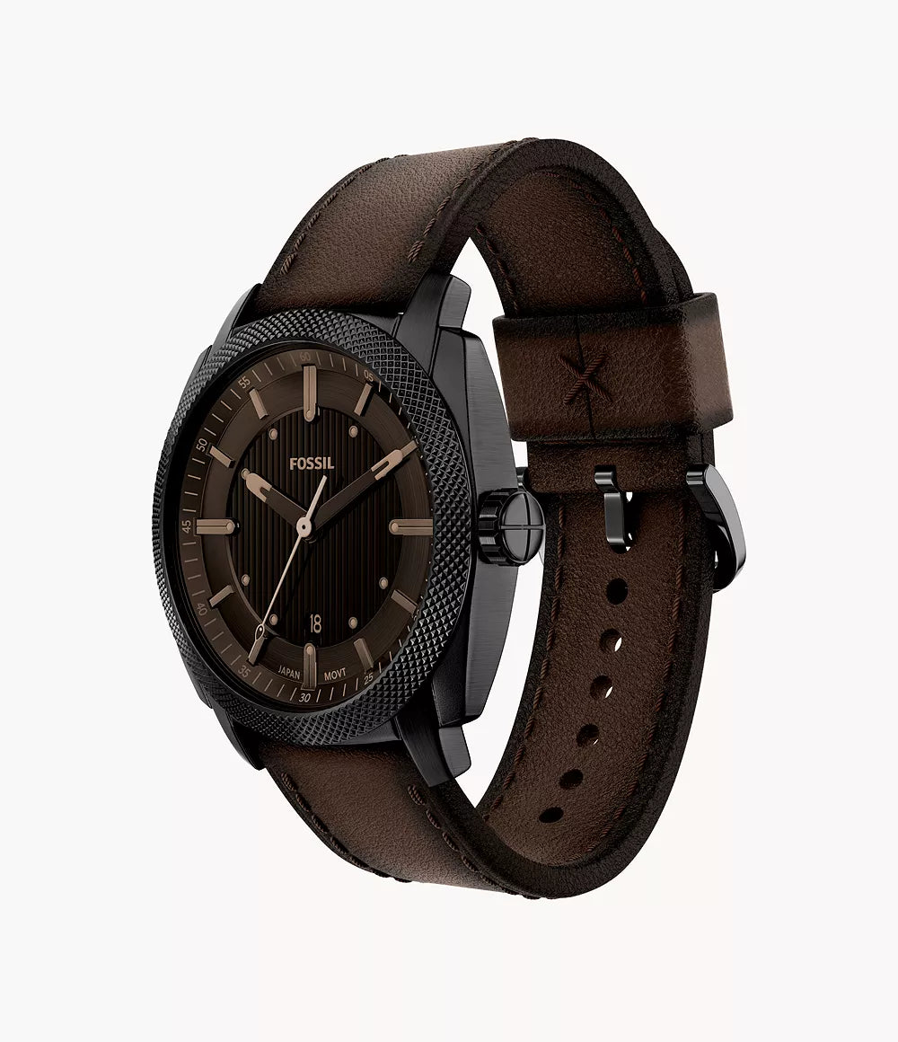 Machine 41mm Three-Hand Date Brown Leather Watch FS6187