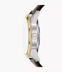 Pearson 42mm Multifunction Brown Leather Watch FS6195