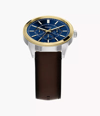 Pearson 42mm Multifunction Brown Leather Watch FS6195