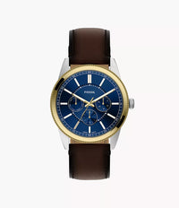 Pearson 42mm Multifunction Brown Leather Watch FS6195