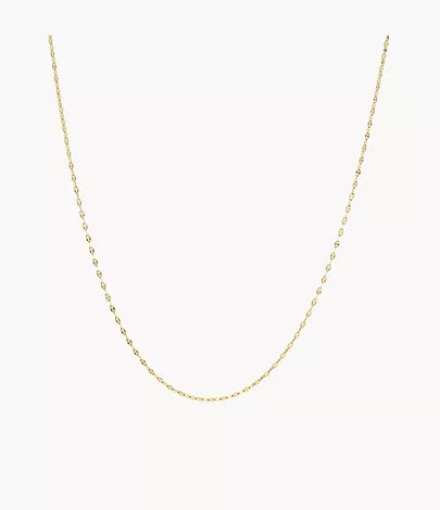 JF04030710 - Fossil Oh So Charming Gold-Tone Stainless Steel Chain Necklace For Women