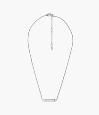 JF04134040 - Fossil Drew Stainless Steel Bar Chain Necklace For Women