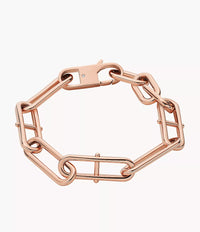 JF04671791 - Fossil Heritage D-Link Rose Gold-Tone Stainless Steel Chain Bracelet For Women