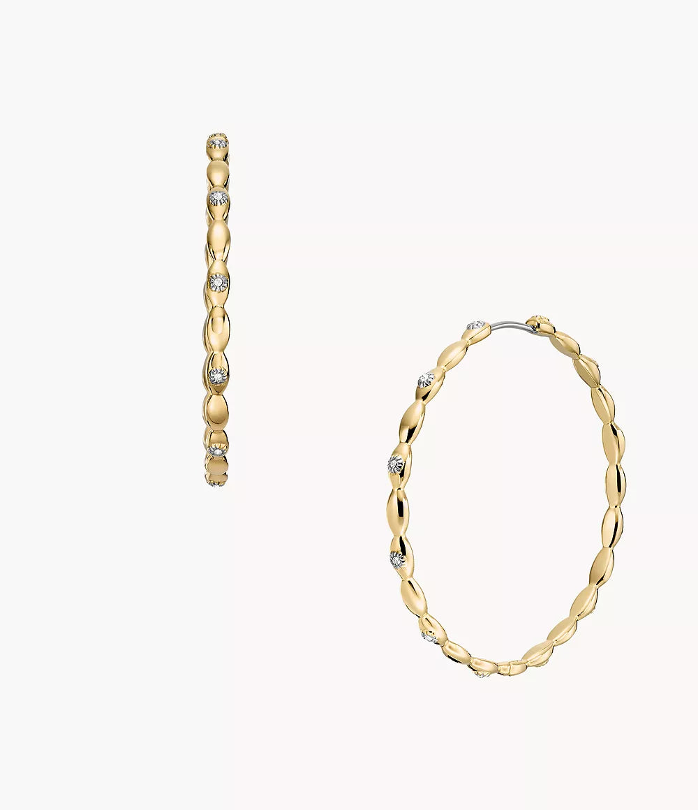 Sutton Evil Eye Gold-Tone Stainless Steel Hoop Earrings JF04817710