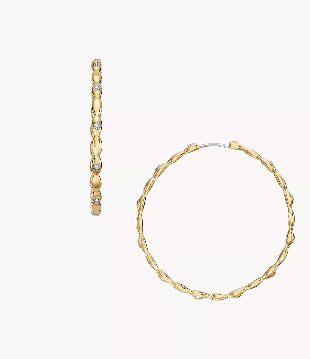 Sutton Evil Eye Gold-Tone Stainless Steel Hoop Earrings JF04817710